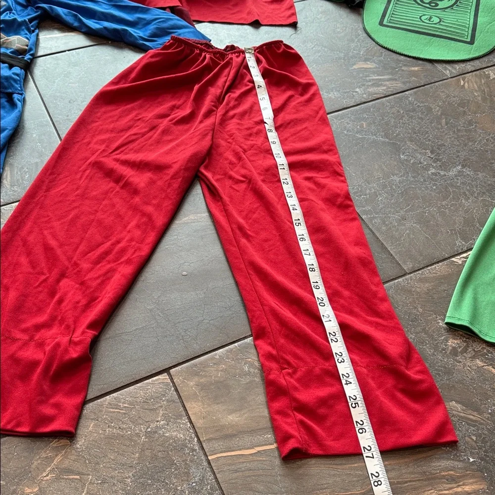 Ninja Costume Bundle W/ sword holder  Red - Medium   Blue - Small Green - Medium